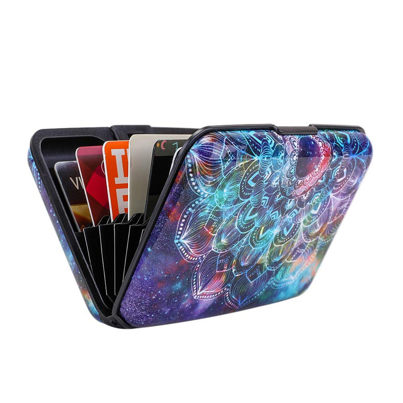 [Australia] - Elfish Mini RFID Aluminum Wallet Credit Cards Holder Business Card Case Metal ID Case for Men Women (Acolorful) Acolorful 