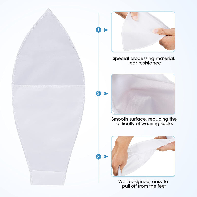 [Australia] - 10 Pieces Easy Slide Open Toe Compression Sock Aid Slip Stocking Applicator Open Toe Compression Stockings for Assist Putting on for Elderly, Disabled, Pregnant Men or Women 