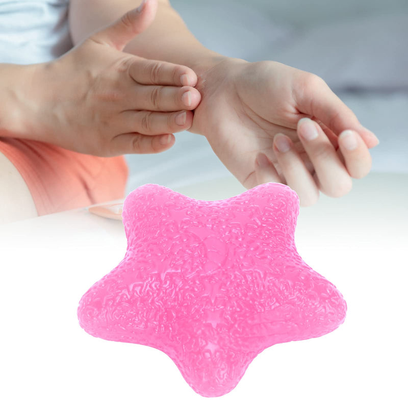 [Australia] - Hand Exercise Balls, Elastic Hand Grip Ball Star Shape Finger Massage Wrist Training Stress Relief Squeeze Ball(Pink) Pink 