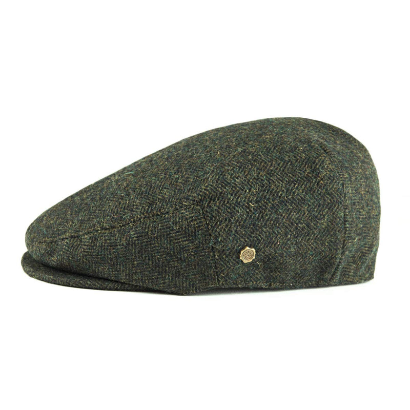 [Australia] - VOBOOM Men's Herringbone Flat Ivy Newsboy Hat Wool Blend Gatsby Cabbie Cap Army Green 7 1/8 