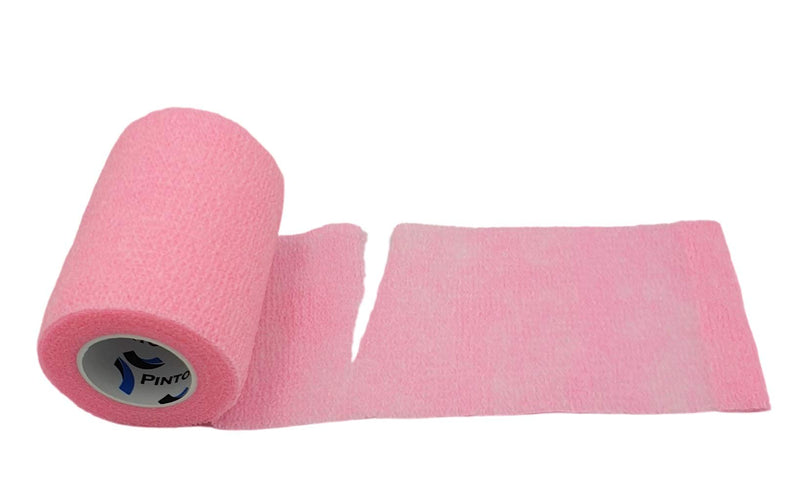 [Australia] - PintoMed - 10 x Rose - Cohesive Bandage Stretched 10 Rolls x 7.5cm x 4.5m Self-Adhesive Flexible Bandages, First Aid Sports Wrap Bandages - Pack of 10 