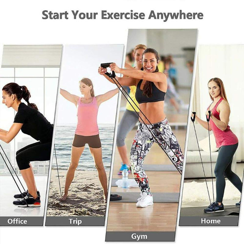 [Australia] - 3 Pcs Resistance Bands Tubes Set with Handles, Exercise Fitness Bands for Women,Muscle Strength Training,Workout,Physical Therapy, Yoga, Pilates, Door Anchor& Storage Pouch 
