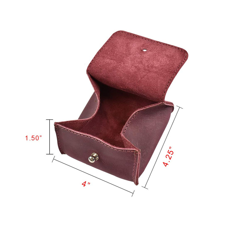[Australia] - Hide & Drink, Leather Jewelry Pouch, Mini Travel Size Box, Rings & Precious Articles Storage Organizer, Groom & Bridesmaid Wedding Gifts, Handmade :: Sangria 