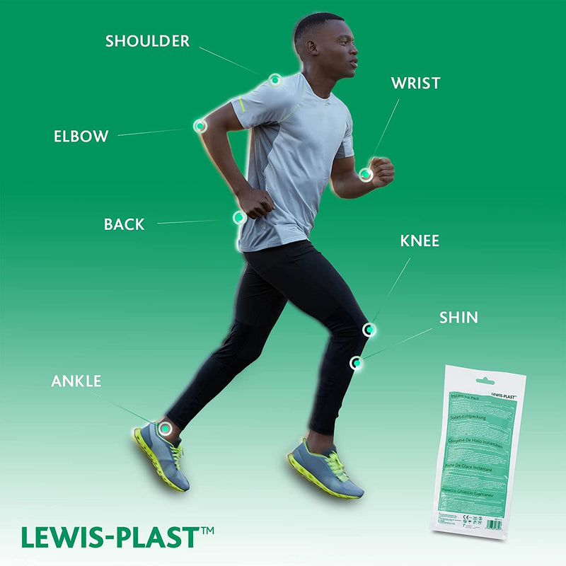 [Australia] - Lewis-Plast Premium Instant Ice Pack - Disposable Cold Therapy Ice Packs, Instant Pain Relief for Back, Neck, Ankle, Sprains, Headaches and Toothache 