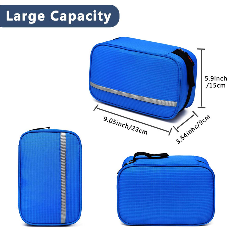 [Australia] - Toiletry Bag, VASCHY Water Resistant Large Hanging Travel Toiletry Kit Shaving Bag Portable Wash Bag for Men, Women, Blue 
