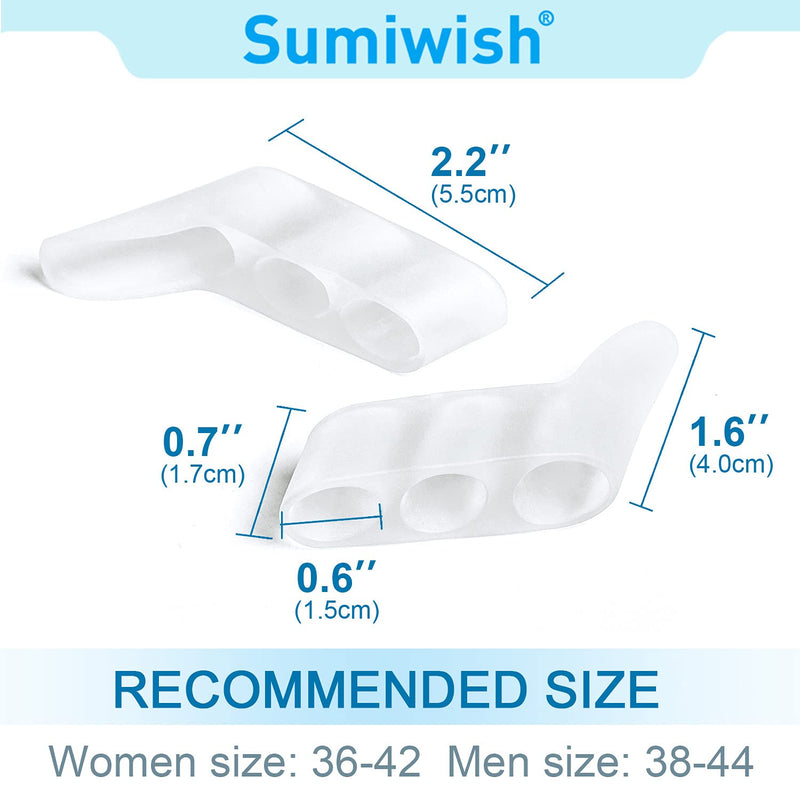 [Australia] - Sumiwish 10 Pack Pinky Toe Separator & Protectors, Gel Toe Separators for Overlapping Toe, Curled Pinky Toe 