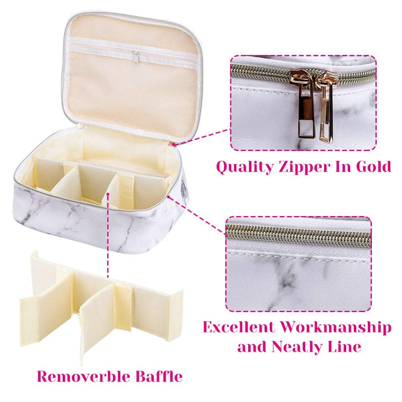 [Australia] - Marble Makeup Bags, Anezus 2Pcs Makeup Pouch Marble Cosmetic Case Waterproof Travel Bag for Women Girls 