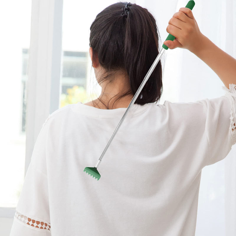 [Australia] - PHINGEER Back Scratchers, Portable Extendable Back Scratcher, Back Massager Metal with Telescopic Handle for Head Back Legs and Other Tickling Massage (Dark Green) 