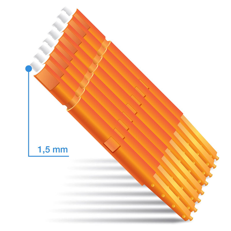 [Australia] - JB White Pack of 8 Wax Filters for Hearing aids Compatible with Starkey Hear Clear Hearing aids - Height: 1.5 mm | Diameter 1.7mm, Orange 