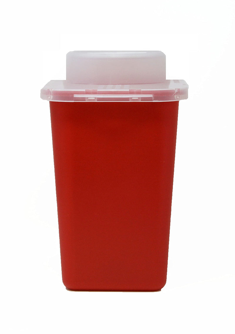 [Australia] - 2 Gallon Size | Sharps and Biohazard Waste Disposal Container by Oakridge Products with Chimney Top Style Lid 