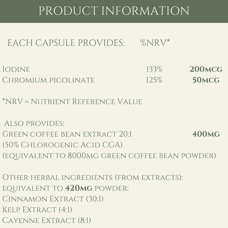 [Australia] - Complementary Supplements | Green Coffee Bean Complex | MAX Strength 50% Chlorogenic Acid CGA | Herbal Formula | Metabolism Weight Loss & Cravings Management Support | Vegan | 60 Capsules 