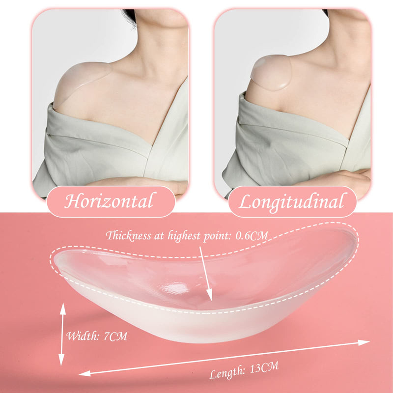 [Australia] - POMAMZ Shoulder Pads Silicone Soft Self Adhesive Anti-Slip Invisible Shoulder Pads Push-up Adhesive Shoulder Enhancer for Woman Man 