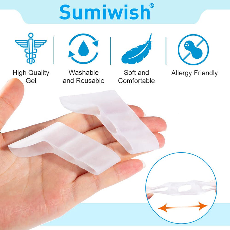 [Australia] - Sumiwish 10 Pack Pinky Toe Separator & Protectors, Gel Toe Separators for Overlapping Toe, Curled Pinky Toe 