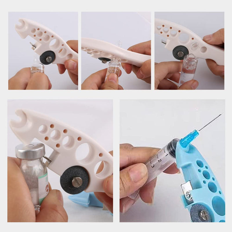 [Australia] - 2 Pcs Multifunctional Ampoule Opener Ampule Breakers Medicine Vial Ampoule Glass Bottle Opener with Grinding Wheel for Cut The Ampoule or Medical Glass 