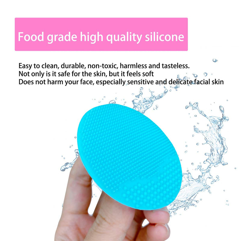 [Australia] - Super Soft Silicone Face Cleanser Brush, WantGor 2 Pcs Soft Face Massage Scrubber Manual Facial Cleansing With 1 Pc Exfoliating Brush For Sensitive, Delicate, Dry Skin (3 Pcs) 3 Pcs 