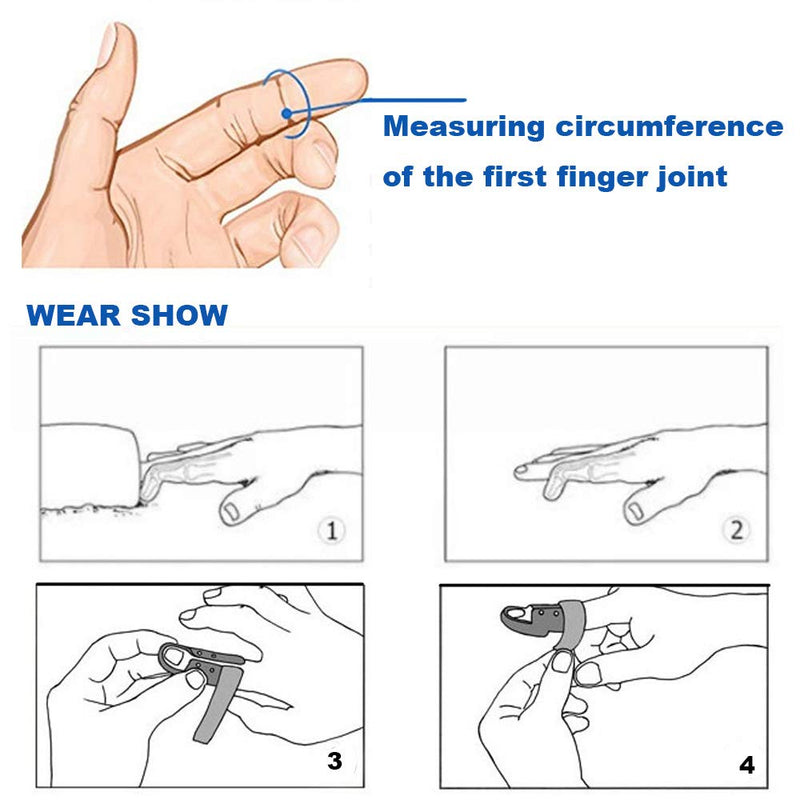 [Australia] - Plastic Small Finger Splints, 3 Size Mallet Dip Finger Support for Protector Broken Finger Straightening Knuckle Immobilizer 2# 