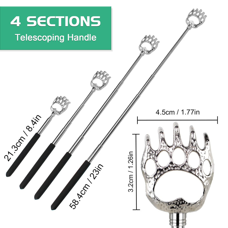 [Australia] - Back Scratcher for Men Women, HOFASON Bear Claw Telescopic Scratcher Back Massager Tool, Extendable Telescope Backscratcher Eliminating Back Itching Scratcher (3 Pack) Black 