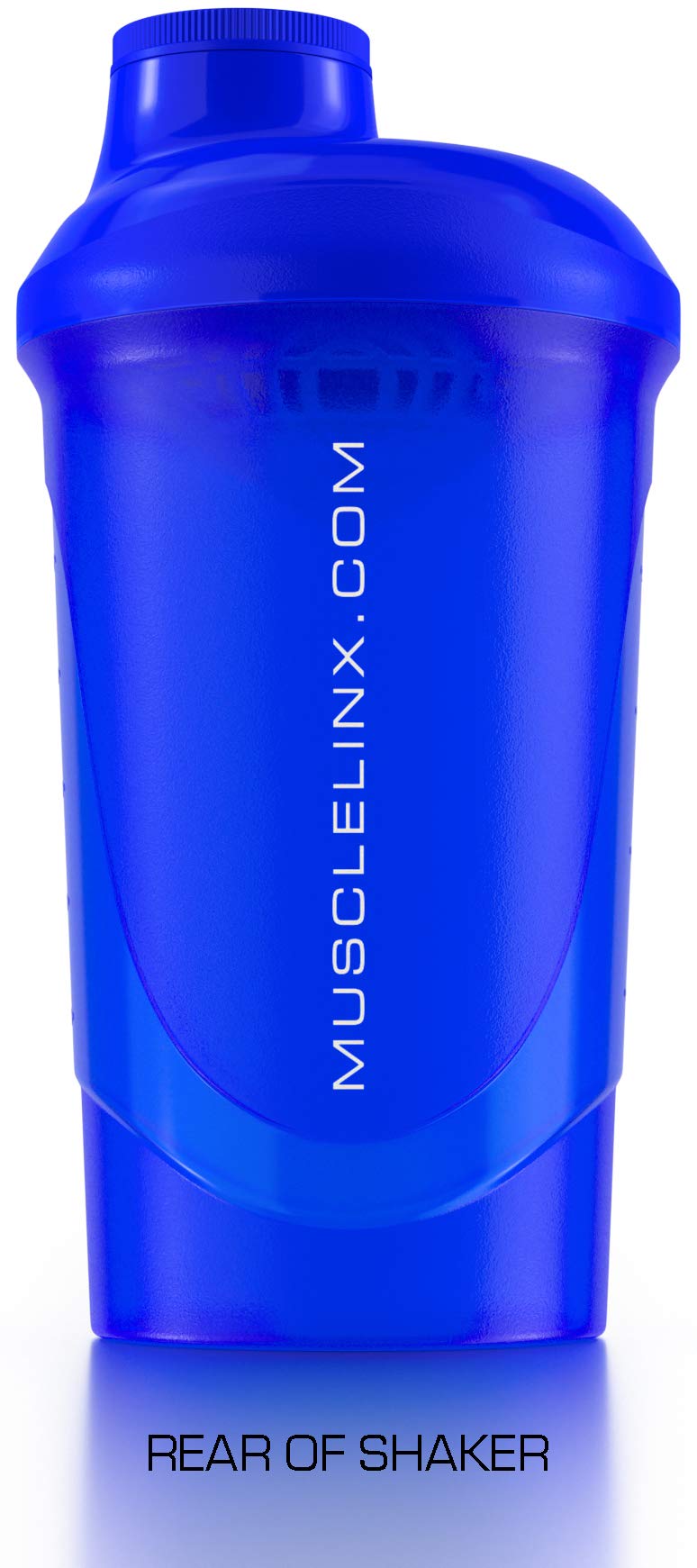 [Australia] - Protein Shaker Screw top 100% Leak Proof Drinks Bottle 600ml to 800ml by Musc (Stunning Blue) Stunning Blue Transparent 