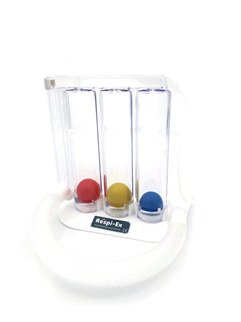 [Australia] - Respi-Ex Deep Breathing Lung Exerciser | Washable & Hygienic | Breath Measurement System | Lung Exerciser | 3 Ball Incentive Spirometer 