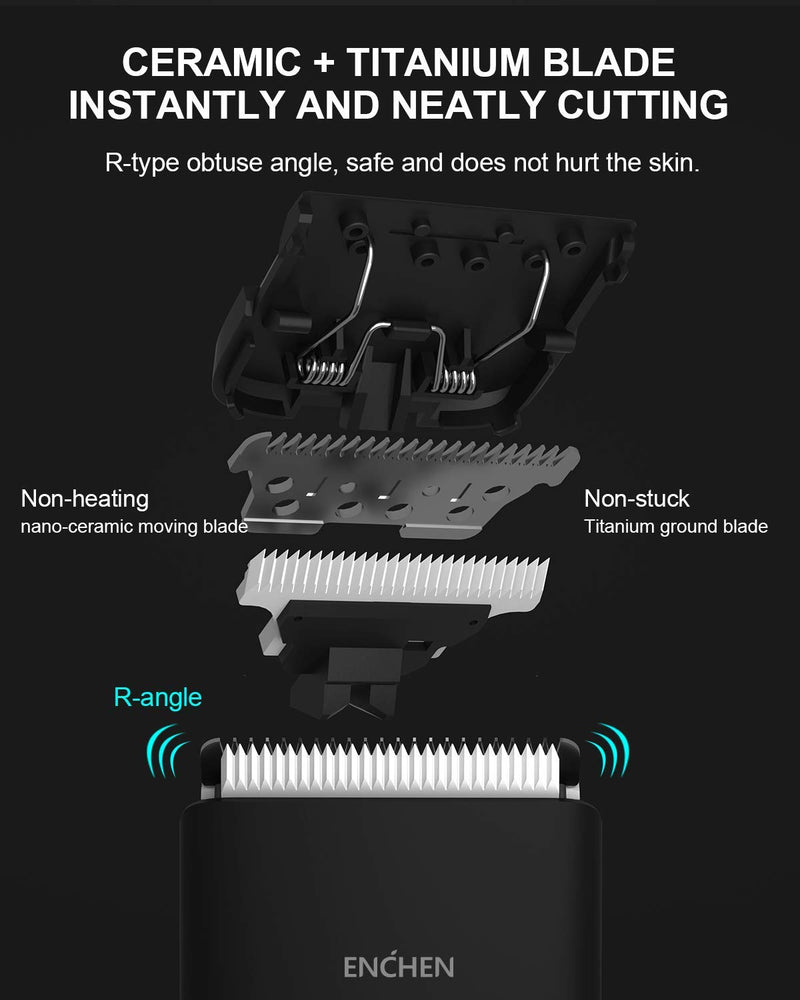 [Australia] - Hair Clippers Professional Cordless Hair Beard Trimmer All-in-one Hair Cutting Kit Electric Barber Clippers Rechargeable Haircut Machine Men Women Baby (Black) Black 