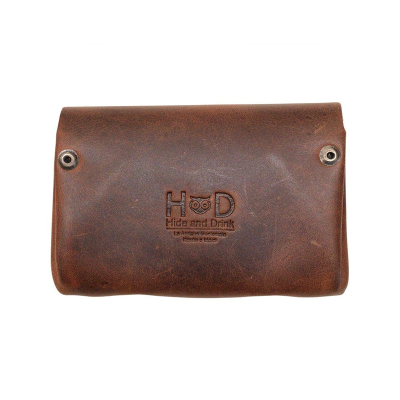 [Australia] - Hide & Drink, Leather Vintage Money Case Bag Snap On Pouch Wallet Change Holder & Card Organizer Accessories, Handmade Includes 101 Year Warranty :: Bourbon Brown 