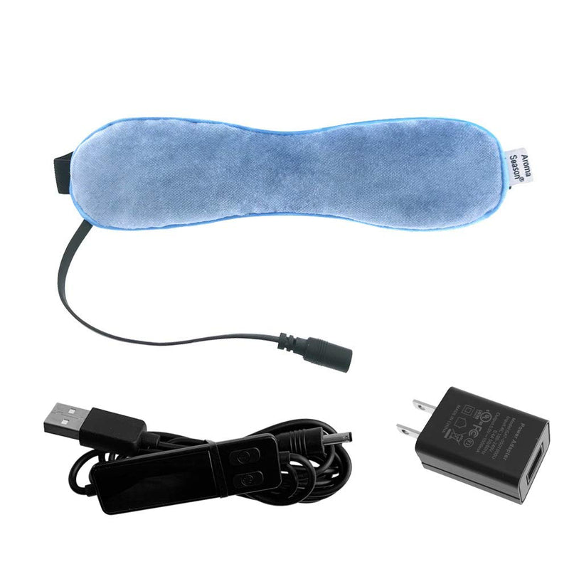 [Australia] - Aroma Season Heated Eye Mask, For Stye Blepharitis Moist Treatment with Flaxseed, Warm Therapy to Unclog glands, Relieve Dry Eye Syndrome, Chalazion, Stye, MGD and Blepharitis (Blue) 