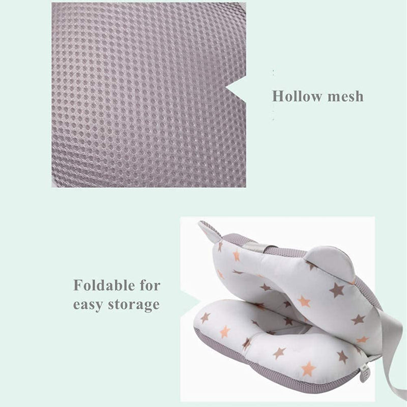 [Australia] - Baby Bath Cushion Pad Newborn Bath Bed Adjustable Baby Shower Mat Non-Slip Soft Mesh Padded Infant Bathtub Support Foldable Baby Bath Seat Back Body Pillow Infant Bather Floating Pad, 0-12 Months 