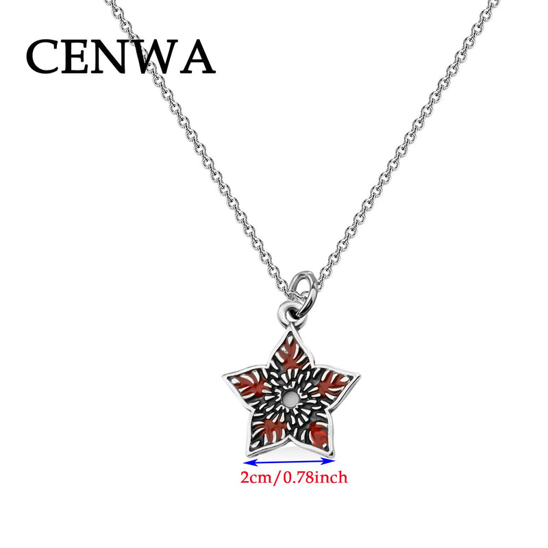 [Australia] - CENWA Stranger Things Inspired Run Charm Necklace with Light Bulb/Demogorgon Necklace Stranger Things Fans Gift Demogorgon-Necklace 