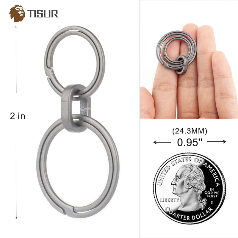 [Australia] - TISUR Titanium Key Rings for Keychains,Side Pushing Key Organizer Kit,Wisely Group Your Keys 2820 Set 