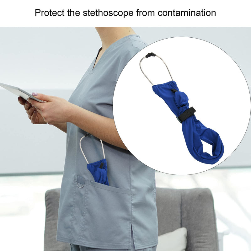 [Australia] - Beautyflier Stethoscope Cover Scrunchie for Littmann, ADC, MDF, Adscope, Breathable and Elastic Silk Stethoscope Sleeve Perfect for Doctor and Nurse, Work with Comfort (Blue) Blue 
