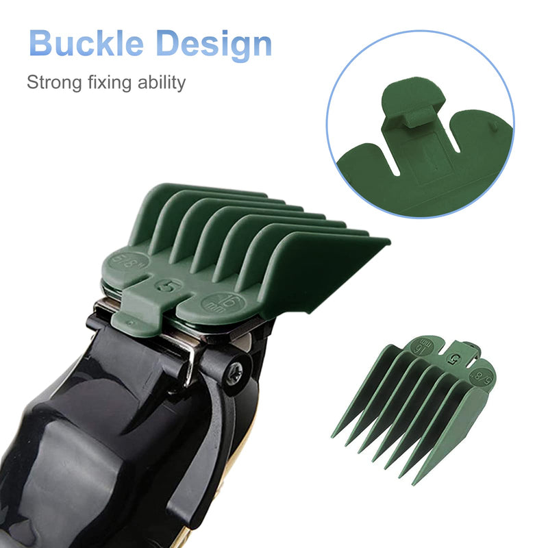 [Australia] - Hair Clipper Guide Combs,Professional Hair Clipper Guide Combs,Hair Clipper Guards Combs, Hair Trimmer Limit Comb, Great for Clippers/Trimmers(8Pcs, 8 Color) 