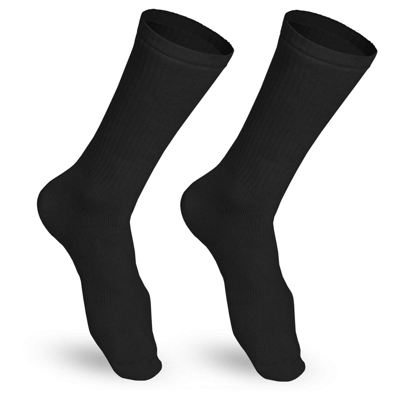 [Australia] - Truform Compression Socks, 15-20 mmHg, Men's Crew Length Mid-Calf Cushion Foot Socks, Black, X-Large X-Large (1 Pair) 