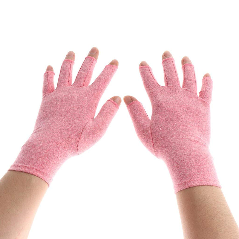 [Australia] - VITTO Anti-Arthritis Gloves (Pair) - Providing Warmth and Compression to Help Increase Circulation Reducing Pain and Promoting Healing 1x Pair (Pink, S) Pink S (Pack of 2) 