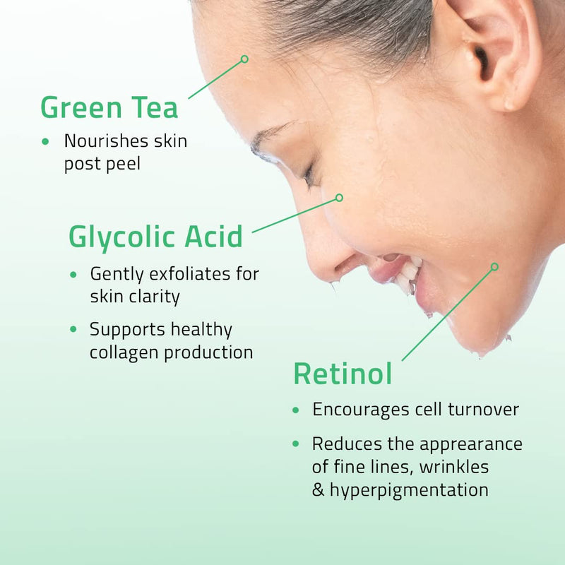 [Australia] - Glycolic Acid Peel 30% Professional Chemical Face Peel with Retinol, Green Tea Extract, Acne Scars, Collagen Boost, Wrinkles, Fine Lines, Sun - Age Spots, Anti Aging, Acne (1 Ounce) 28.3 g (Pack of 1) 