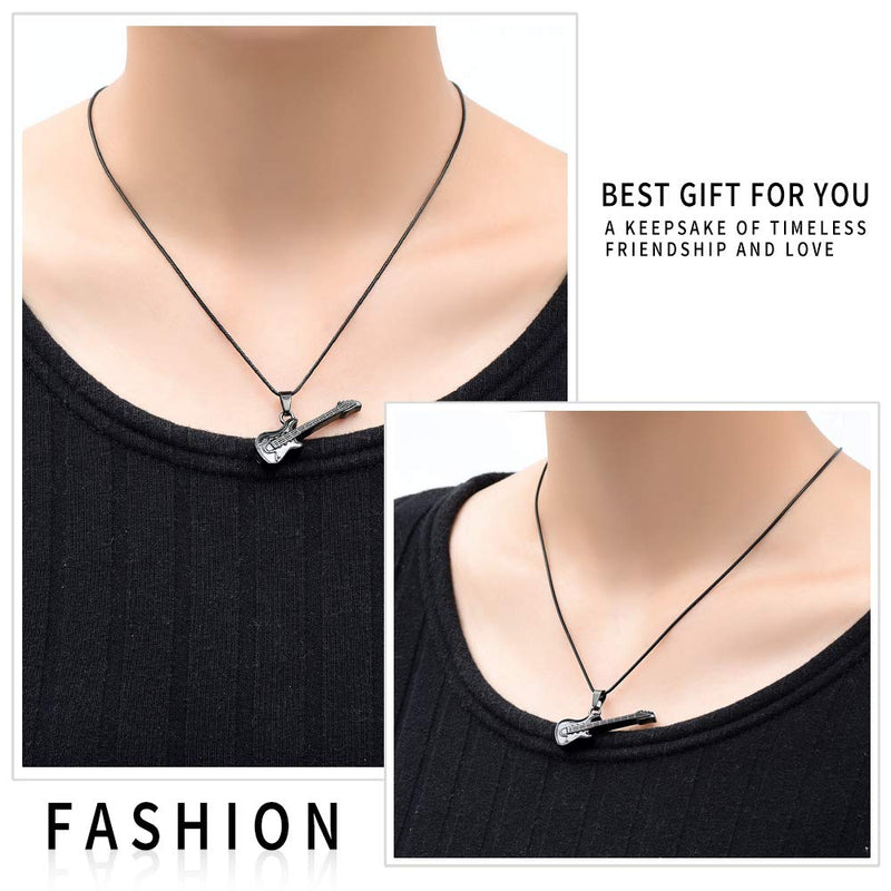 [Australia] - memorial jewelry Musical Instrument Cremation Necklace for Women&Men Guitar Urn Necklace for Ashes 11728-FBA-B 