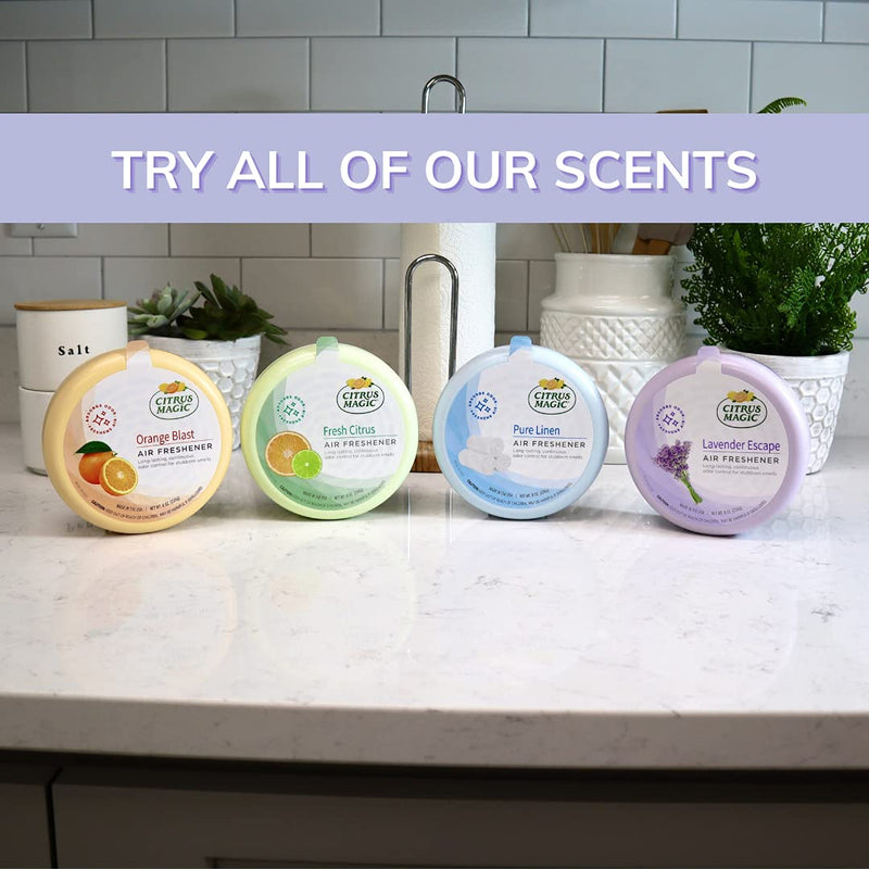 [Australia] - Citrus Magic, Pure Linen, Odor Absorbing Solid Air Freshener, 8-Ounce, 8 Ounce (Pack of 1) Citrus 8 Ounce (Pack of 1) 