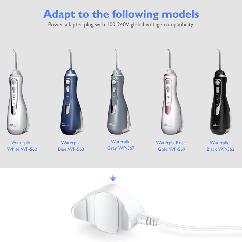 [Australia] - Bouge Water Pik WP560 Replacement Magnetic Charger Compatible with Waterpik WP560 WP562 WP563 WP567 WP569 Cordless Advanced Water Flosser Charging Cord Battery Charger 