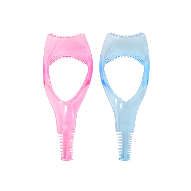 [Australia] - Honbay 4PCS 3 in 1 Transparent Plastic Eyelashes Tool Mascara Applicator Eyelashes Guide Eyelashes Comb Makeup Tool,Pink and Blue 