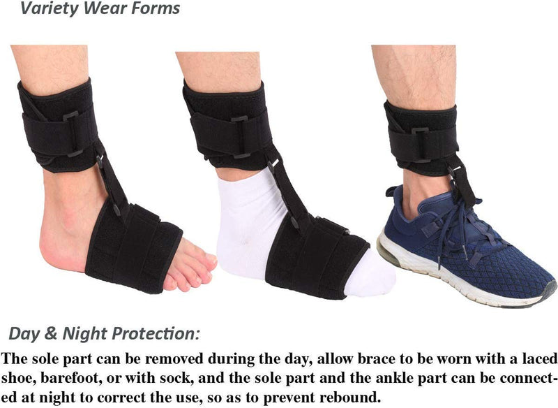 [Australia] - Soft AFO Foot up - Drop Foot Brace (Black) Black 