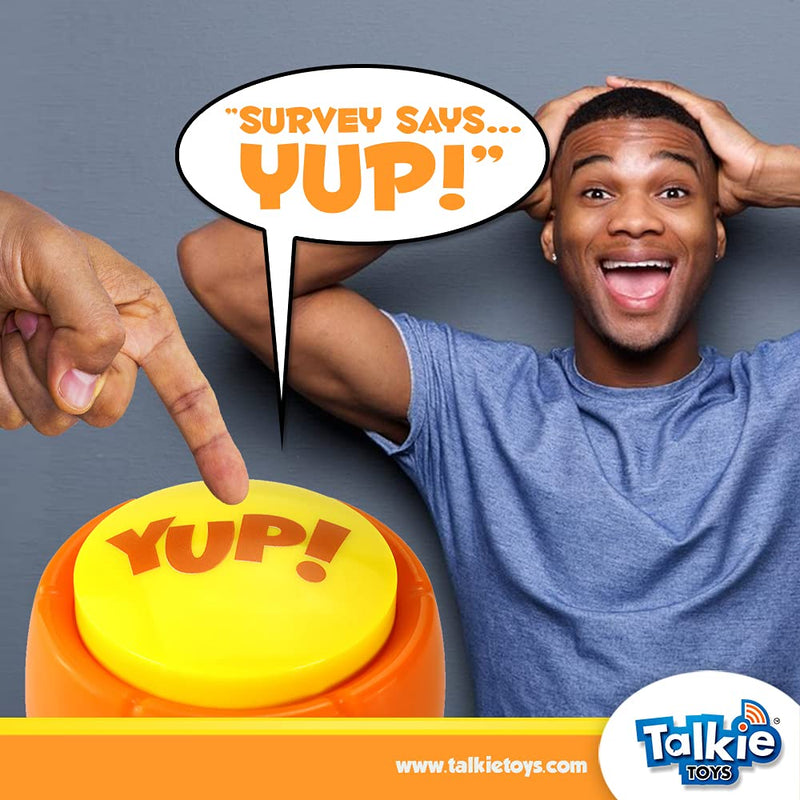[Australia] - Talkie Toys Products Yup! Button -Talking Yup Sound Button Features Hilarious Sayings - Funny Gift for Telling Coworkers and Friends Yup 