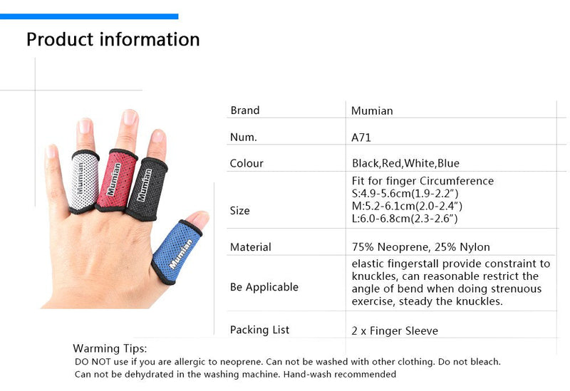 [Australia] - Sports Elastic Finger Sleeves Support Thumb Brace Protector Breathable Elastic Finger Tape for Basketball, Tennis,Baseball, Cycling, Volleyball, Badminton, Boating A71 Black Small 