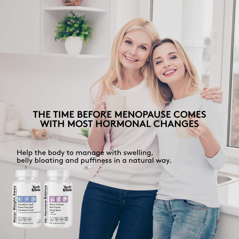 [Australia] - Water Retention Pills for Women PMS Period Perimenopause | Natural Diuretics for Water Loss to Relief Swelling & Belly Bloating | Balance Body Water Weight for Excess Fluid & Female Hormonal Support 