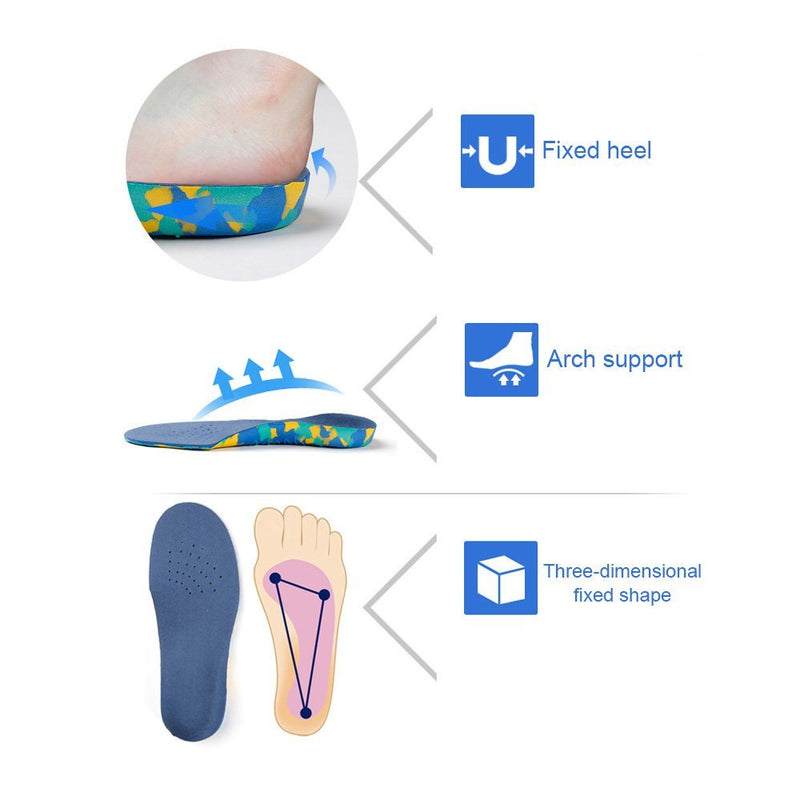 [Australia] - Kids Insole Children Orthotic Insoles Inserts for Kids with Flat Feet Need Arch Support Footcare Cushion Pad Kids UK 4.5-6.5/S(26-28) 