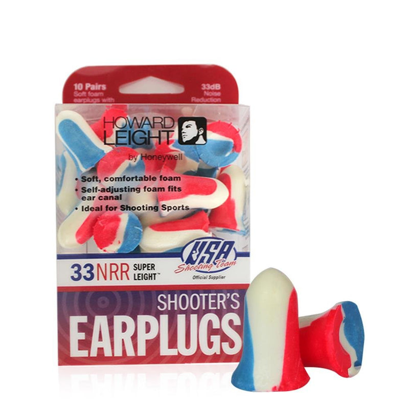 [Australia] - Howard Leight by Honeywell Super Leight USA Disposable Foam Shooting Earplugs, 10-Pairs (R-01891) 10 Pairs, USA Design 