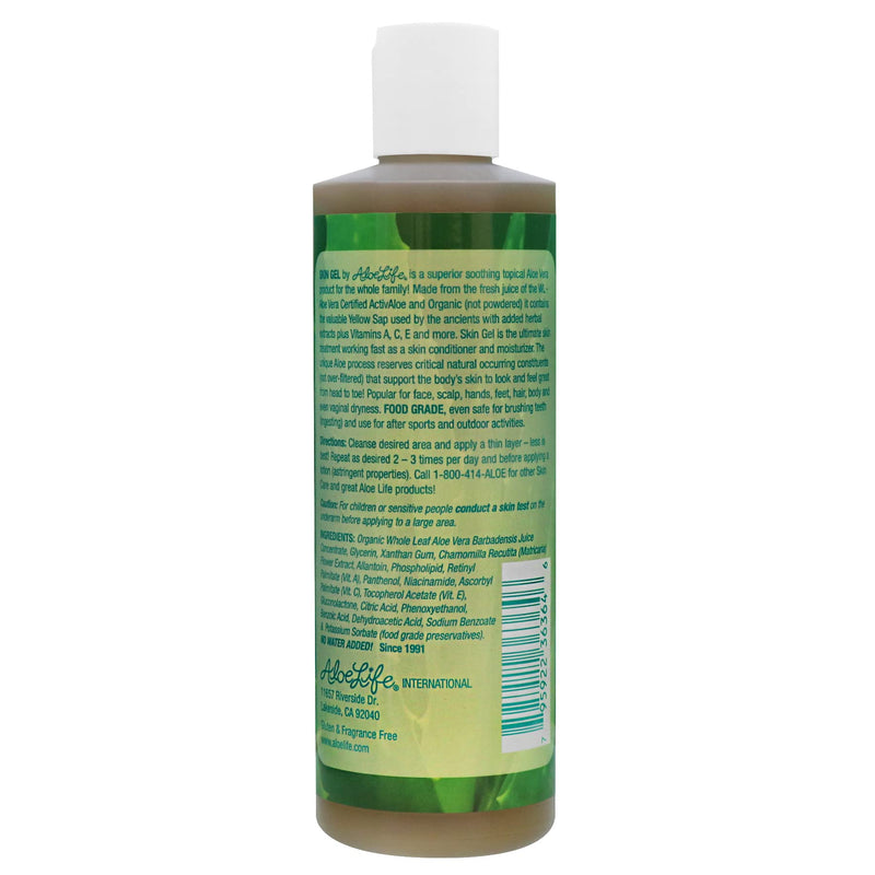 [Australia] - Aloe Life – Skin Gel & Herbs Ultimate Skin Treatment, 99% Certified Organic Whole Leaf Aloe Vera, Vitamins C, A, & E, Head-to-Toe Skin Care Support for the Whole Family, Fragrance-Free (8 oz) 8 Ounce (Pack of 1) 