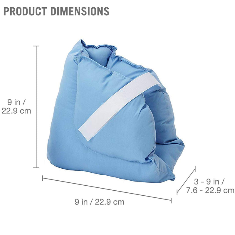[Australia] - DMI Heel Cushion Protector Pillow to Relieve Pressure from Sores and Ulcers, Adjustable in Size, Sold as a Set of 2, Blue 
