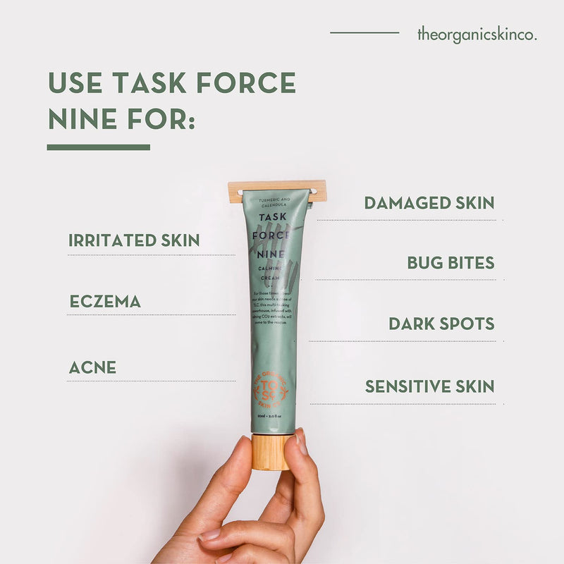 [Australia] - The Organic Skin Co. | Task Force Nine | Calming Cream | Natural Organic Calendula Cream | Natural Skin Rash Aid | Helps Calm Irritated Skin | Certified Turmeric Organic Cream 