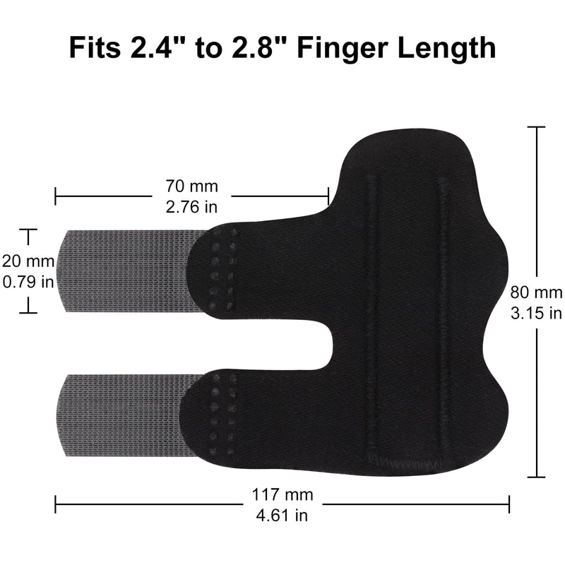 [Australia] - supregear Finger Splint Support, 2 Pack Adjustable Reusable Trigger Finger Splint Finger Brace with Removable Aluminum Bar for Index/Middle/Ring/Pinky Finger, Black 