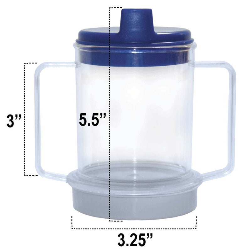 [Australia] - Rehabilitation Advantage Clear Spouted Cup with Two Handles, Weighted, 1 Count 