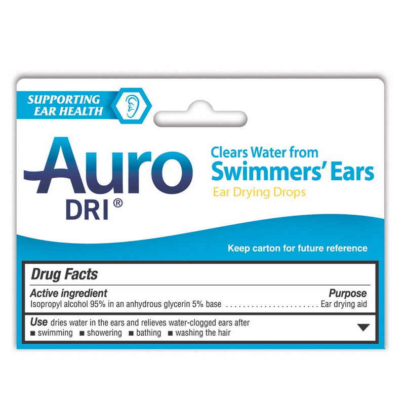 [Australia] - Auro Dri Swimmer’s Ears Drying Drops | Relives Discomfort from water clogged ears | 1 oz | Pack of 6 